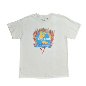 Van Halen 1979 World Tour Graphic T Shirt Rock Concert Music Large